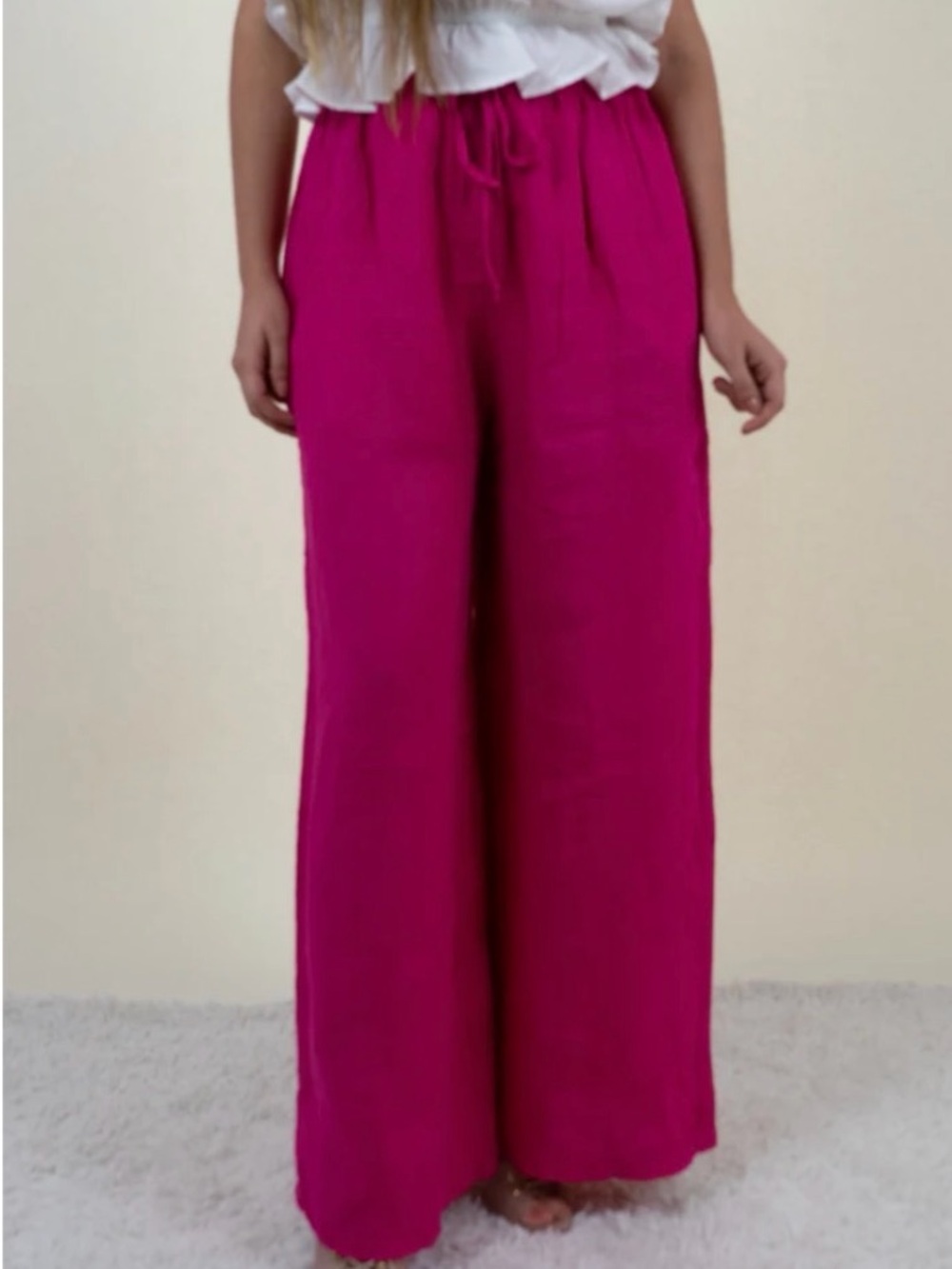 NWT Zara Women's Pink Drawstring